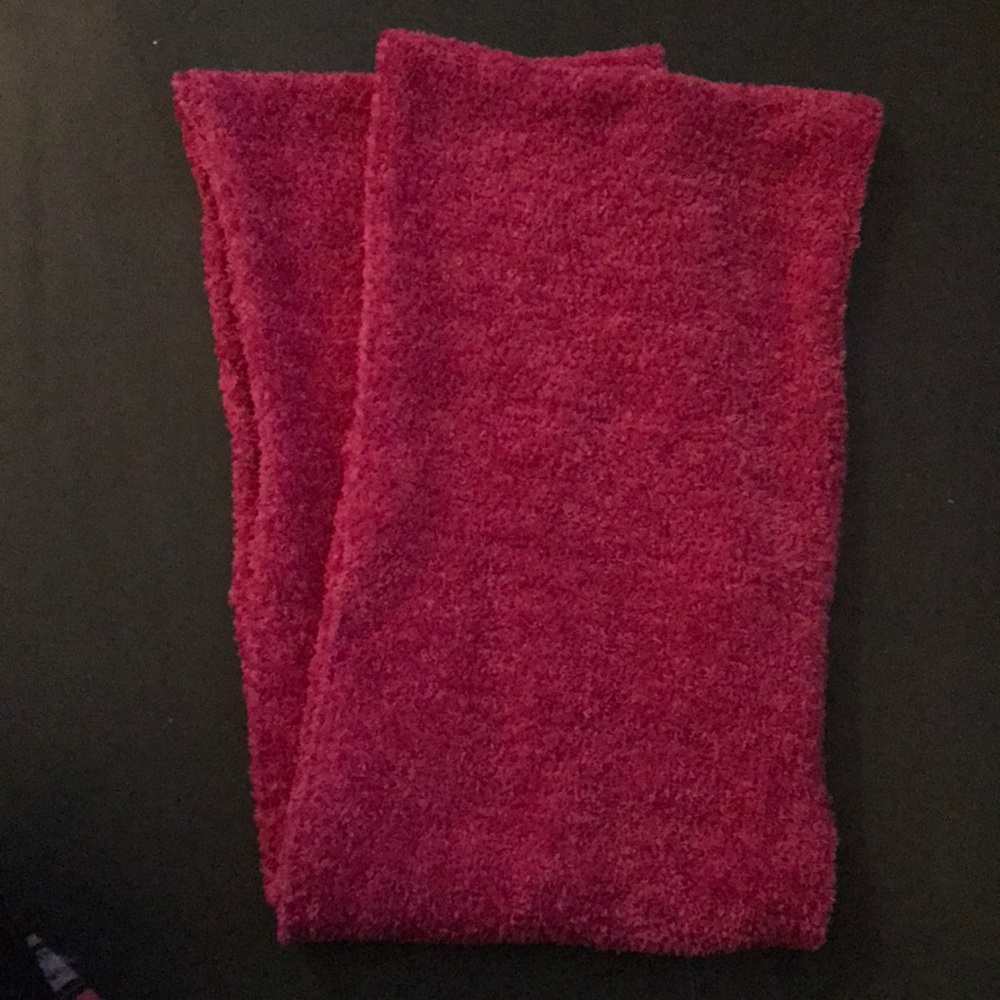 Magenta fuzzy infinity scarf